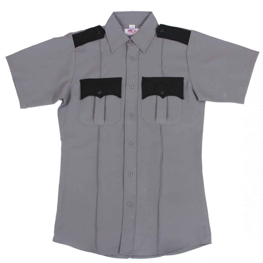 Two-Tone Short Sleeve Uniform Shirt - Clothing & Accessories